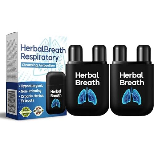 BYFANHAO HerbalBreathe Respiratory Cleansing Aerosolizer, Respiratoire Reiniging Kruiden Neusaerosolizer, Krachtige Longondersteuning, Reinigen & Ademen (2 stuks)