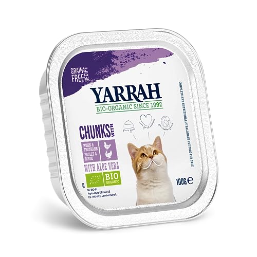 Yarrah Chicken Chicken Turkey 100g Biologisch kattenvoer, 16 stuks (16 x 0,1 kg)