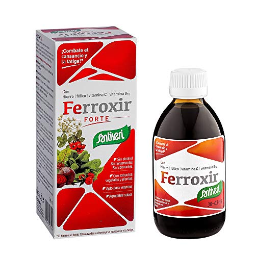 SANTIVERI Ferroxir Forte (siroopformaat 240 ml): voedingssupplementen op basis van ijzer en vitamine C en op basis van fruit, groenten en planten.