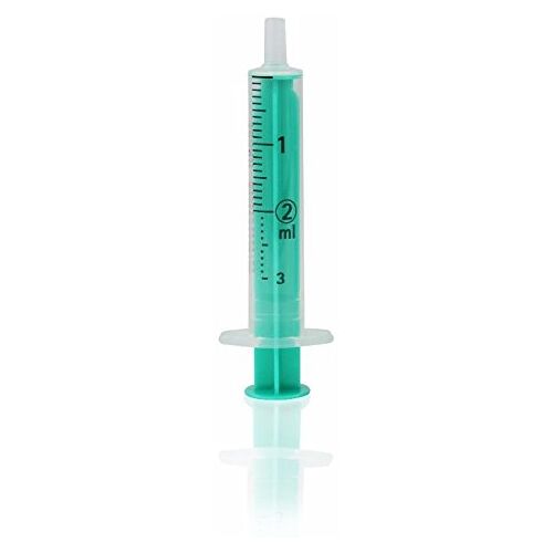 promanu 100 x wegwerpspuiten wegwerpspuiten spuiten inject spuiten afzonderlijk steriel verpakt (2 ml, groen)