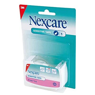 Nexcare 3M YP202930100 5 m x 25 mm gevoelige tape pak van 1,Gemiddeld Nexcare 3M YP202930100 5 m x 25 mm gevoelige tape pak van 1,Gemiddeld