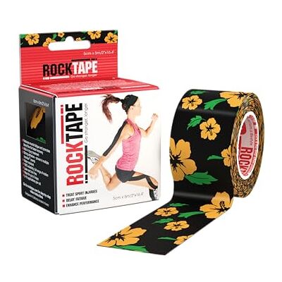 RockTape Gemengd bloemenpatroon Siologische kin-tape voor atleten die bestand zijn tegen water, pijn en haar, bloemenpatroon, 5 cm x 5 m rol EU RockTape Gemengd bloemenpatroon Siologische kin-tape voor atleten die bestand zijn tegen water, pijn en haar, bloemenpatroon, 5 cm x 5 m rol EU