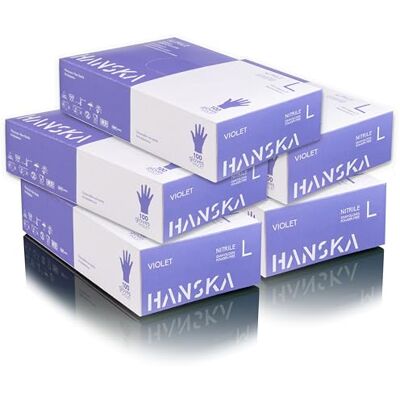 HANSKA 500 stuks paarse nitril wegwerphandschoenen, poedervrij, wegwerphandschoenen, voor beide handen, niet steriel, rubberen basis, geschikt voor medische ruimtes, hanteren van levensmiddelen (500 HANSKA 500 stuks paarse nitril wegwerphandschoenen, poedervrij, wegwerphandschoenen, voor beide handen, niet steriel, rubberen basis, geschikt voor medische ruimtes, hanteren van levensmiddelen (500
