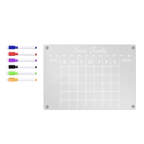Lckiioy Planner Wekelijkse Clear Magnetische Kalender Board Wekelijks Plan Kladblok Magnetische Koelkast Sticker, S-WEEK Gemakkelijk te gebruiken