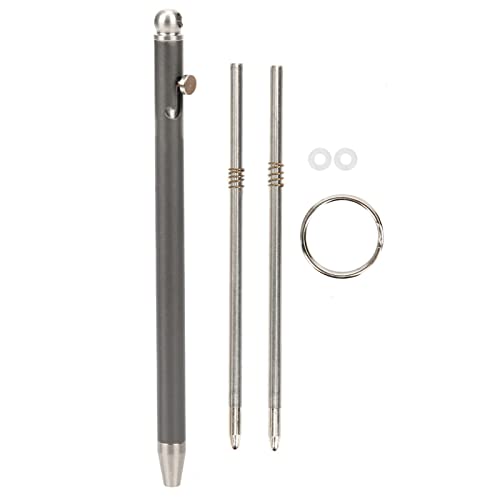 VBESTLIFE Mini Pen Pure EDC Draagbare Sleutelhanger Pen Teken Balpen Schrijfinstrument (Grijs)