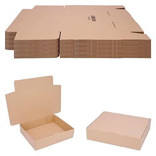 verpacking 100 vouwdozen, bruin, 365 x 300 x 95 mm, WP M, verzenddoos DHL karton, Hermes DPD GLS verpakking