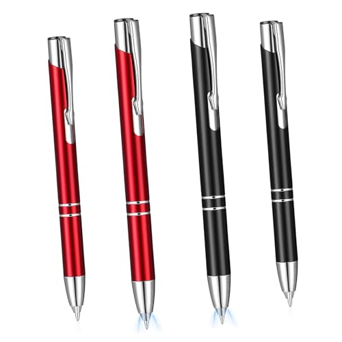 NUOBESTY 4 Stuks Touch Balpen Capacitieve Stylus Pen Zwarte Balpennen Met Stylus Metalen Balpen Balpen Met Stylus Tip Touchscreen Pennen Licht Pen Metalen Scherm