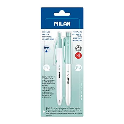 MILAN Blisterverpakking 1 balpen P1 blauw + 1 vulpotlood PL1 0,7 mm, Edition +, BWM10447IBG