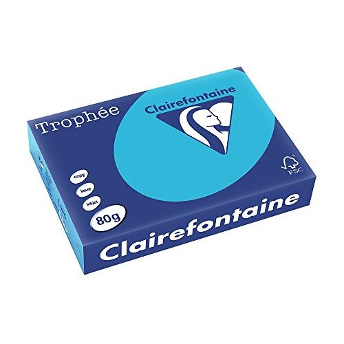 Clairefontaine 1976C printerpapier Trophée (80g, DIN A4 (21 x 29,7 cm), voor alle laserprinters, kopieerapparaten en inkjetprinters) 1 rijen blauw