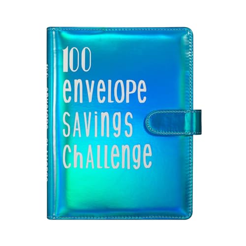 CENMOO Geldbesparend uitdagingsboek   Geldenveloppen Bindmiddel voor budgettering en planning 100 Envelop Challenge Binder, Budget Binder met Cash Enveloppen