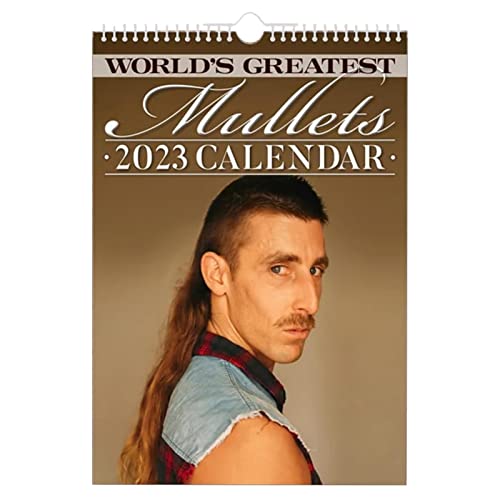 Tebinzi World's Greatest Mullets Wandkalender 2023, Werld's Greatest Mullets, kalender 2023, grappige kapselkalender 2023, grappige kapselkalender, kalenderplanner 2023