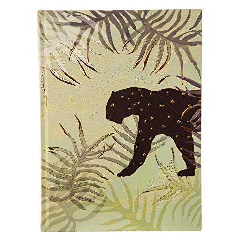 Goldbuch 64541 notitieboek DIN A5 Jungle Vibes Panther in Turnowsky design, klad met 200 crème pagina's, blanco papier, met kunstdrukpapier omslag, gouden reliëf en bladwijzers, ca. 15 x 22 cm