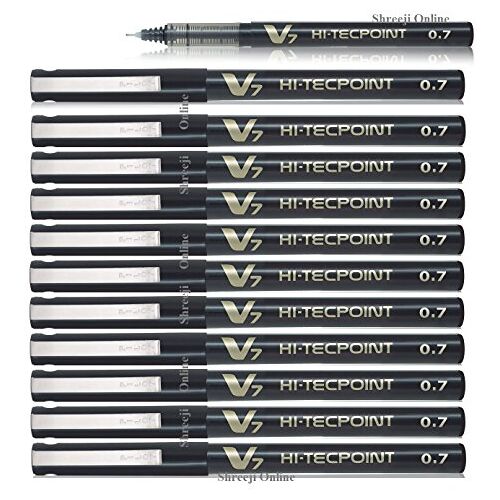 Pilot BX-V7-B Hi-Tecpoint Rollerball Pen, 0,7 mm Tip Zwart, Doos van 12