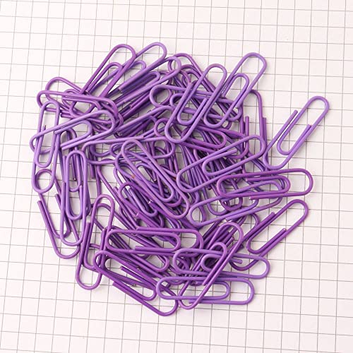 LUMoony 100 stuks 28 mm paperclips mini paperclips plastic gecoate metalen paperclips voorkomen krassen scheuren de paperclips antislip paperclips geweldig voor kantoor, school en persoonlijk gebruik