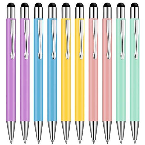 RSZYP Balpen Set, 10 Stuks 1.0 Mm Intrekbare Balpennen Zwarte Inkt Balpen Klik Pennen Pastel Pennen Voor Vrouwen Meisje Bazen Bureau Levert