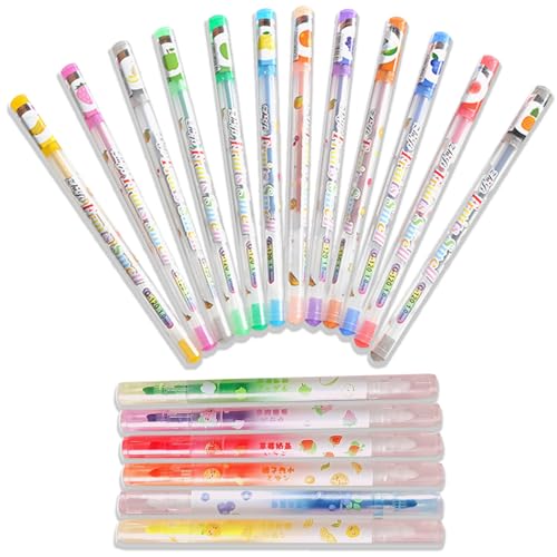 KHIRY Gelpennen, Glitter Gelpennen, 18 delige Glitter Gelpen Set, Glitter Gelpen, Intrekbare Rolling Balpen, Sneldrogende Inkt, Gelpennen voor Kleurboeken