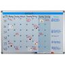 Relaxdays whiteboard planner, weekplanner, magnetisch, pennenbakje, kantoor, week, magneetbord kalender, 60x90 cm, wit