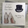 WHITE COTTON CARDS Aan een speciale kleindochter en haar man Happy Day voor jullie allebei handgemaakte trouwkaart, XPD33, 22x22cm