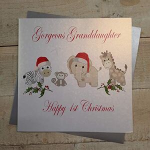 WHITE COTTON CARDS Wit Katoen Kaarten Prachtige Grootdochter Gelukkig 1e, Handgemaakte Grote Kerstkaart (Speelgoed, Code xx14-114) WHITE COTTON CARDS Wit Katoen Kaarten Prachtige Grootdochter Gelukkig 1e, Handgemaakte Grote Kerstkaart (Speelgoed, Code xx14-114)
