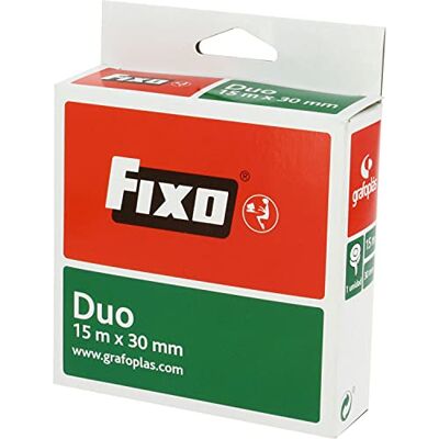 Fixo Duo 15x30cm Dubbelzijdige Tape - Verpakking van 8 Fixo Duo 15x30cm Dubbelzijdige Tape - Verpakking van 8
