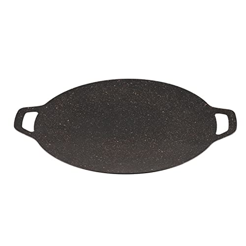 EKCREA Ko-rean BBQ-grillpan, meerlagige coating ronde bakplaat, multifunctionele bakpan, niet-stick kookplaat platte bakplaat, multi-size kookplaten grillpannen, Bbq-accessoires voor kampeeruitstapjes,