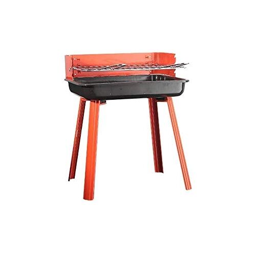 TEmkin Opvouwbare draagbare houtskool BBQ-grill Buitenbarbecue Houtskool RVS Kebab Grill Opvouwbare grill Draagbare grill Perfect voor kamperen