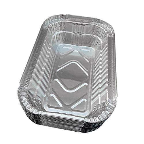 WeiCYN 40 stuks Wegwerp Aluminium Foil Grill lekbakken for BBQ Weber Grills 700ml