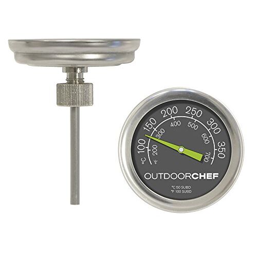 Outdoorchef barbecuethermometer tot 400 °C   Dekselthermometer klassiek met extra grote wijzerplaat