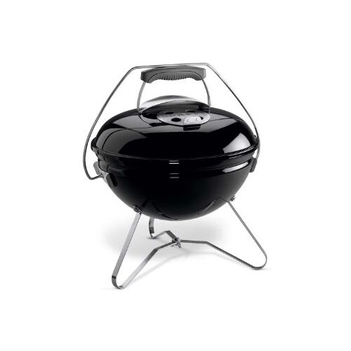 Weber Smokey Joe Houtskoolbarbecue, 37 Centimeter   Draagbare Barbecue Met Deksel En Poten Van Verguld Staal   Compacte, Vrijstaande Outdoor Oven En Kookplaat Zwart (1111004)