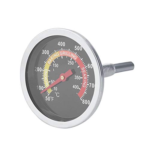 Niiyen BBQ-thermometer, bimetaal-oventhermometer, roestvrijstalen barbecuethermometer 50~800 ℉, temperatuurmeter voor barbecuekoken, gebruikt voor elke grill, bbq of oven