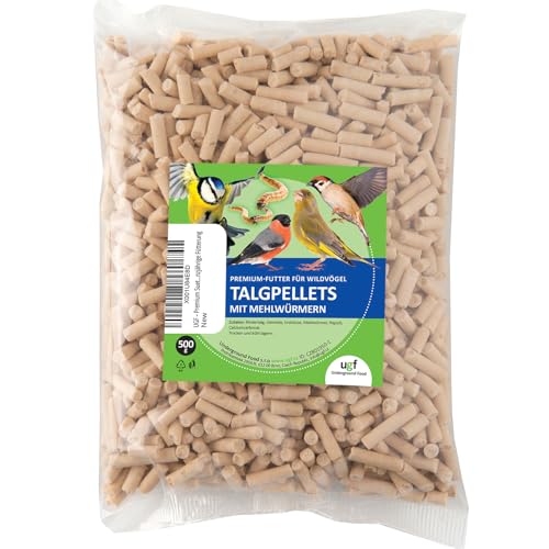 UGF Underground Food UGF Premium niervetpellets met meelwormen Vogelvoer Wilde vogels het hele jaar door, Talgpellets voor wilde vogels