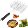 Jeffergarden BBQ Netto Vierkante Gegrilde Vis Kip Net Clip Hand Held Grill Mesh Draad Klem Non-Stick Draad Mesh Grillen Mand