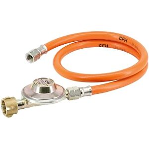 CFH Drukregelaar gasfles met 80 cm gasslang DRS 452 gasdrukregelaar 50 mbar, ingang G.12 en uitgang H.4 1/4 inch conform EN 16129, DVGW-gecertificeerd, ideaal voor gasbarbecue en campingkooktoestel CFH Drukregelaar gasfles met 80 cm gasslang DRS 452 gasdrukregelaar 50 mbar, ingang G.12 en uitgang H.4 1/4 inch conform EN 16129, DVGW-gecertificeerd, ideaal voor gasbarbecue en campingkooktoestel