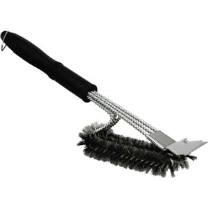 Amig Fireplus 2-in-1 reinigingsborstel voor barbecue Roestvrijstalen borstel en schraper Multifunctioneel gereedschap voor het reinigen van grills en bakplaten Lengte: 45,7 cm Amig Fireplus 2-in-1 reinigingsborstel voor barbecue Roestvrijstalen borstel en schraper Multifunctioneel gereedschap voor het reinigen van grills en bakplaten Lengte: 45,7 cm