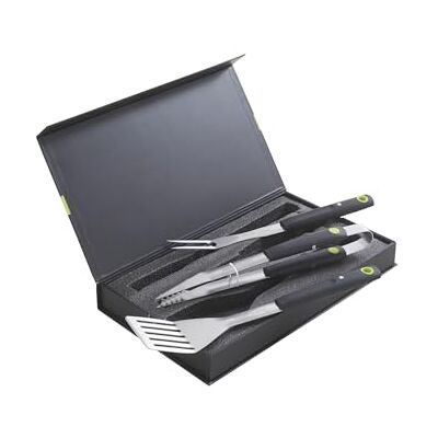 Cook'in garden AC170 Universele koffer, 3-delig Spatel, vork en tang, roestvrij staal met soft-touch handvat, magnetisch voor beter opbergen en gebruiken Cook'in garden AC170 Universele koffer, 3-delig Spatel, vork en tang, roestvrij staal met soft-touch handvat, magnetisch voor beter opbergen en gebruiken