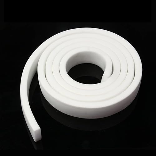 ZlyxLzq Diepgangsafsluiter for deuren, diepgangsafdichting Schuimende rubberen sponsafdichtingsstrip Vierkante stangrolafdichting for sportuitrusting Lengte 1m, Dikte 15 mm, Breedte, Rood, 30 mm (Color : Whi