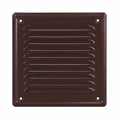 3BMT Ventilatierooster Vierkant Bruin Schoepenrooster RVS 16,5 x 16,5 cm Buitenzijde