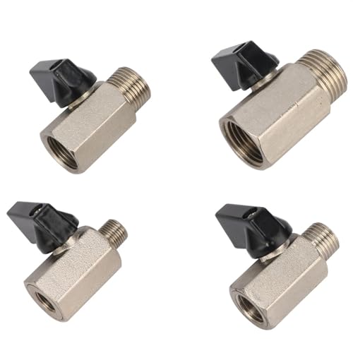 myziji 1/8 "1/4" 3/8 "1/2" Schroefdraad Messing Kogelkraan BSP Man-vrouw Luchtcompressor Kleppen Water Gas Olie Afsluiter-1PCS (Size : 1/4")