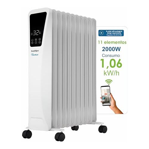 Bastilipo R-EcoFluid2-11 Energiebesparende WLAN-radiator met 11 elementen