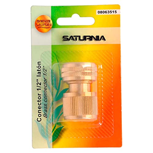 Saturnia Slangaansluiting van messing, 1/2 inch (1/2 inch), adapter voor kraan, aansluiting op snelaansluiting