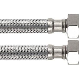 BOUTTE Boutté F126 slang, voor sanitair, vrouwelijk, 26 x 34, lengte 1000 mm, DN25, zilverkleurig BOUTTE Boutté F126 slang, voor sanitair, vrouwelijk, 26 x 34, lengte 1000 mm, DN25, zilverkleurig