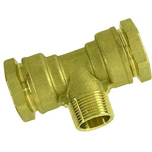 BOUTTE Boutté SETMM40 T-stuk, messing, polyethyleen, mannelijk, 33 x 42, buis, diameter 40, goudkleurig BOUTTE Boutté SETMM40 T-stuk, messing, polyethyleen, mannelijk, 33 x 42, buis, diameter 40, goudkleurig