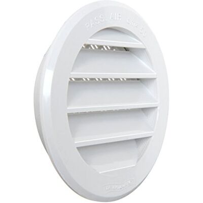 La Ventilazione T8RB Ventilatierooster van kunststof, rond, inbouw, wit, diameter 96 mm La Ventilazione T8RB Ventilatierooster van kunststof, rond, inbouw, wit, diameter 96 mm