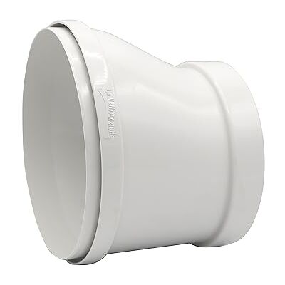 La Ventilazione CRCE1510B excenter-verloopstuk voor ronde buizen van ø 150 tot ø 100 mm, wit La Ventilazione CRCE1510B excenter-verloopstuk voor ronde buizen van ø 150 tot ø 100 mm, wit