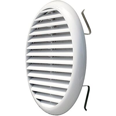 La Ventilazione TUR160B TUR160B-Y kunststof rooster met veren, wit, 175 mm, ø175 mm La Ventilazione TUR160B TUR160B-Y kunststof rooster met veren, wit, 175 mm, ø175 mm