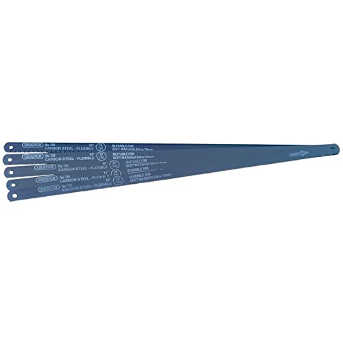 Draper 74118 300 MM Carbon ijzerzaag Blade 5 stuks, blauw