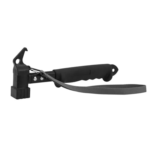 SVAASA Hammer， Outdoor Survival Tools Camping Hammer Bags Tool Hooks (Color : Black)