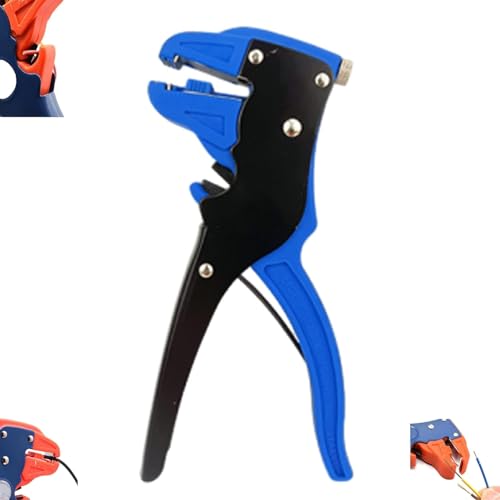 Seymal 2 in 1 Cable Stripper Tool, Automatic Wire Stripper and Cutter, Derivemid Cable Strippers, Wire Stripper Tool for Drill, Adjustable 10-24 AWG Electrical Cable Wire Stripping Tool (Color : Blue)