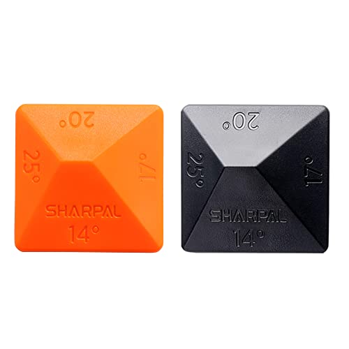 SHARPAL 196N 2-pack 4-in-1 slijpsteen messen slijphulp voor het slijpen van messen per slijpsteen voor hoek 14°, 17°, 20°, 25°