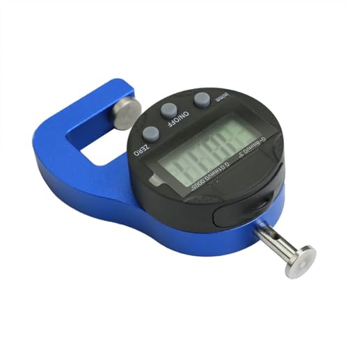 Mxming 0-8mm/0.3'' LCD Dial Digitale Diktemeter Percentage Dikte Meter Elektronische Micrometer 0.01mm/0.0005''Resolutie Digitale Diktemeter LCD Diktemeter 0-8mm/0.3'' Percentage Dikte